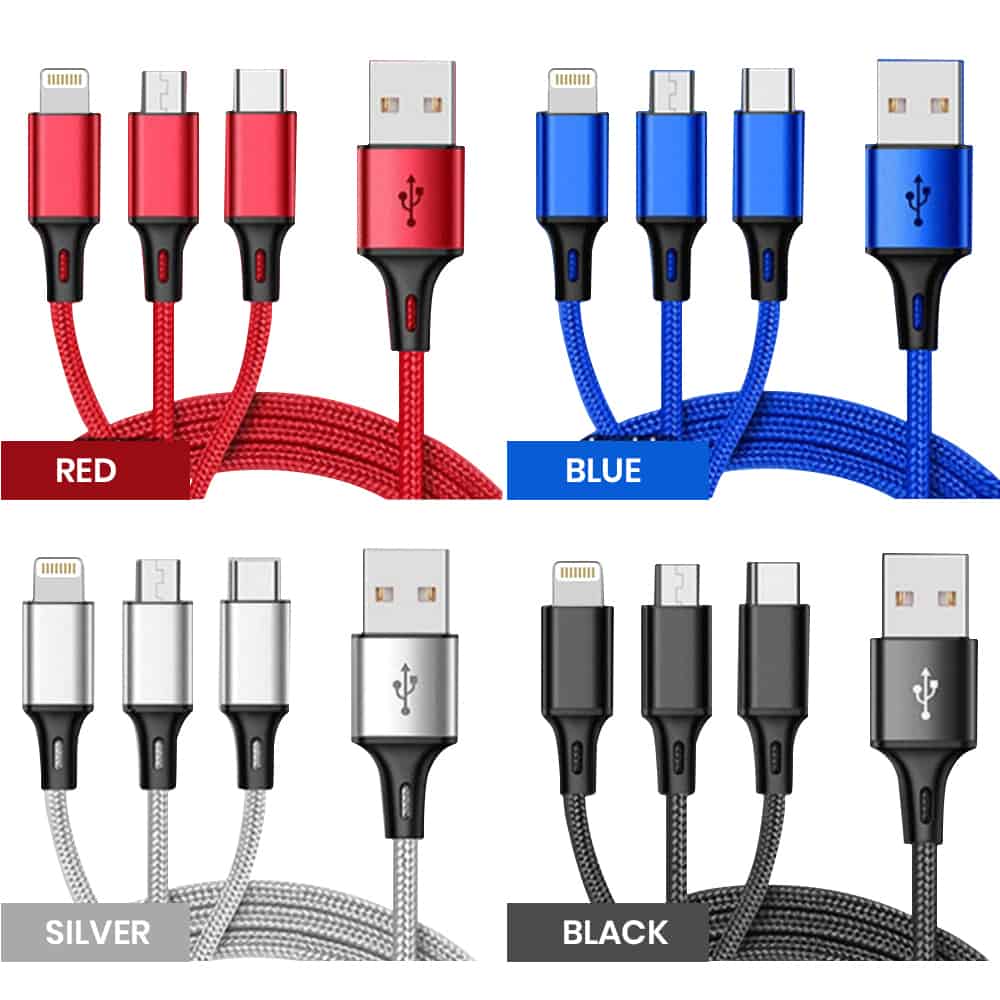 3-in-1 bulk micro usb cable for smartphones