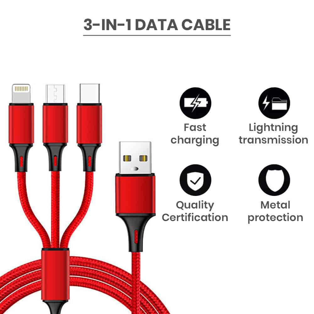 Wholesale 3-in-1 bulk usb cable