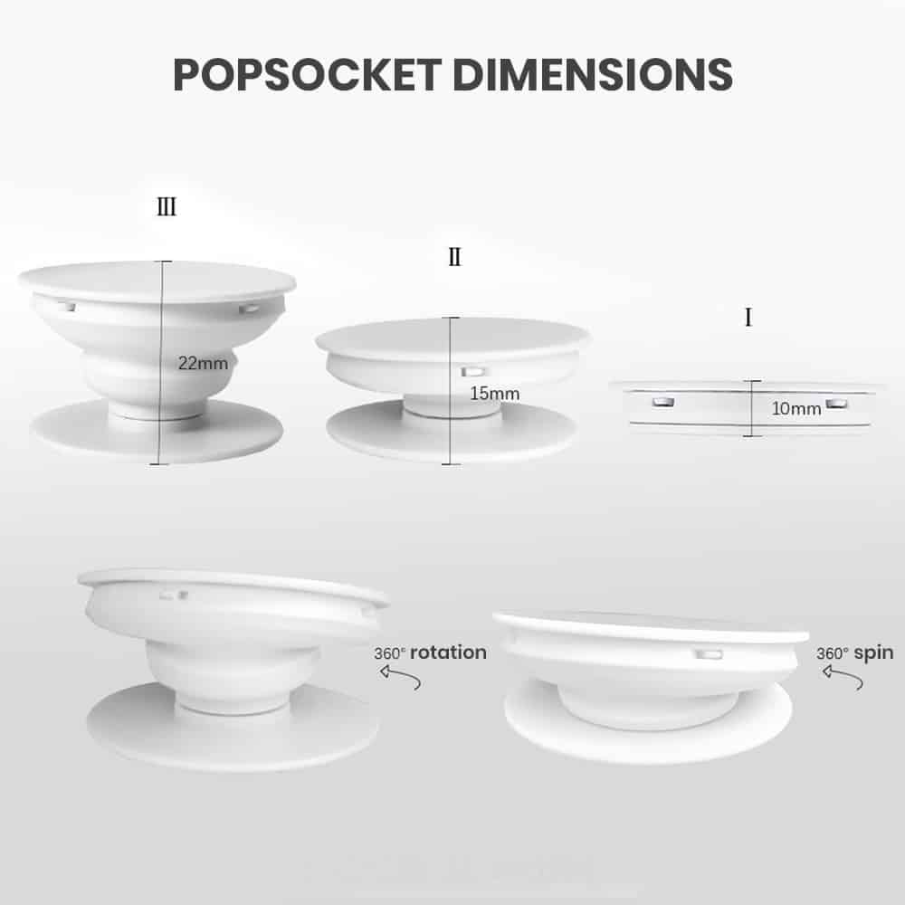 360 degree matte popsocket with phone grip