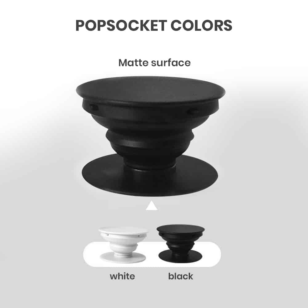 Black matte popsocket with phone grip