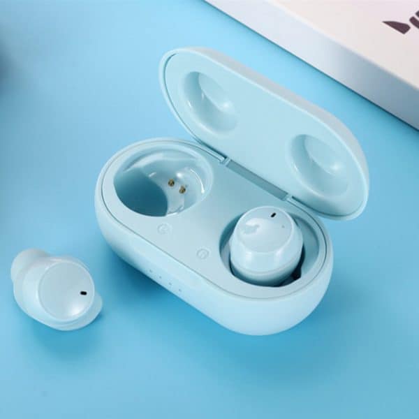 Blue Wireless Bluetooth Earbuds