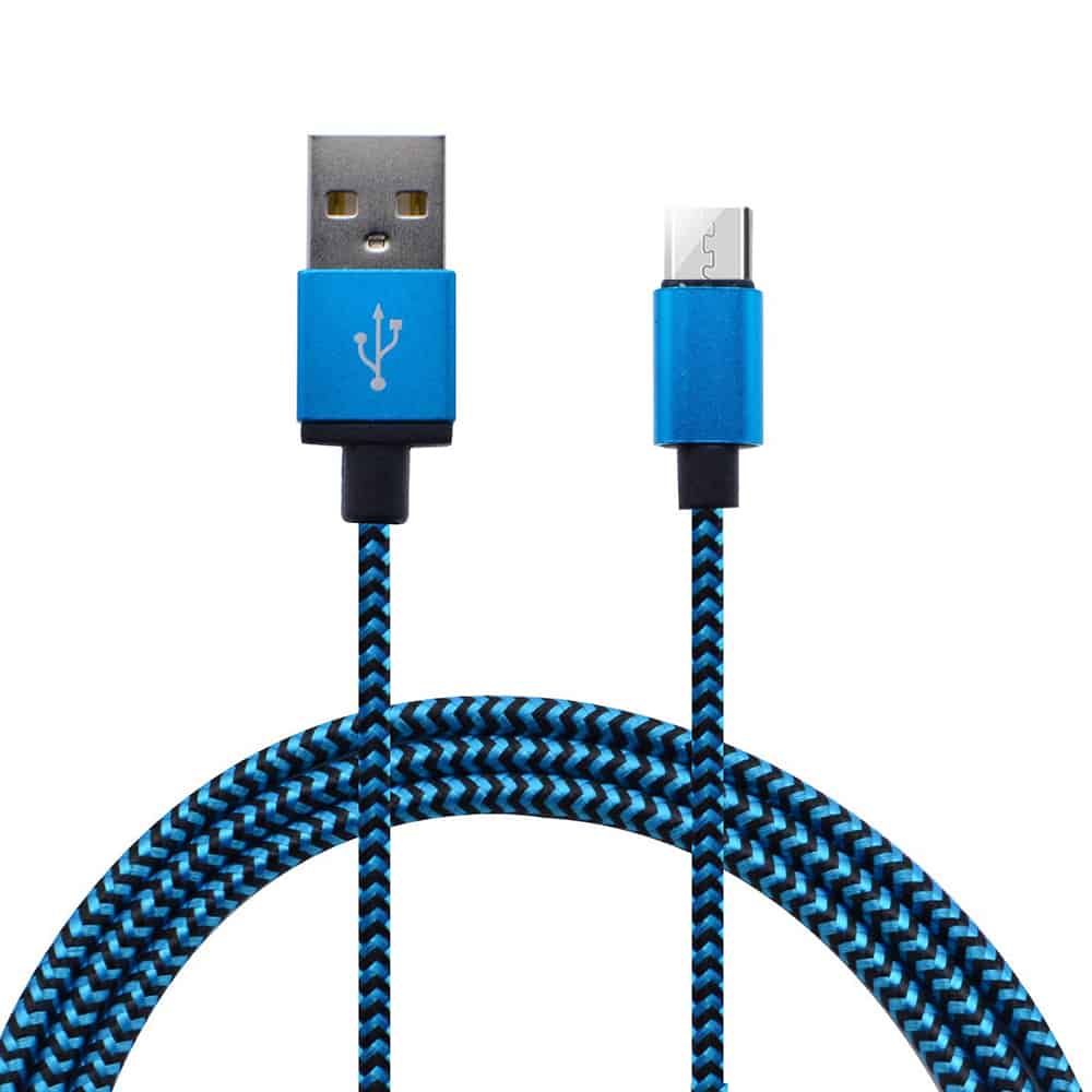 Blue color bulk micro usb cable