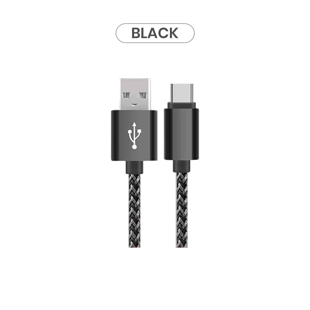 Braided Black Bulk type C usb cables