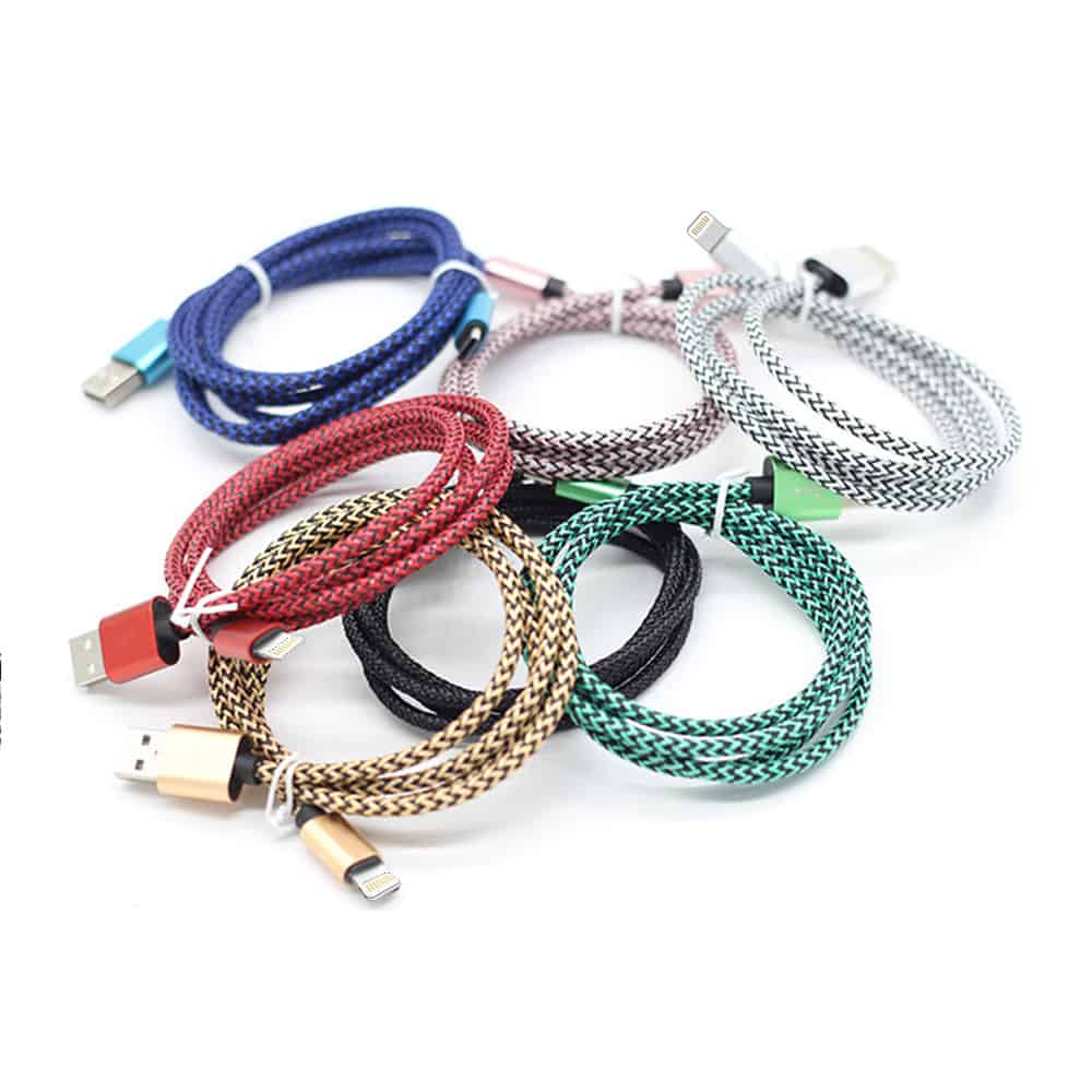 Braided bulk iphone cable in wholesale