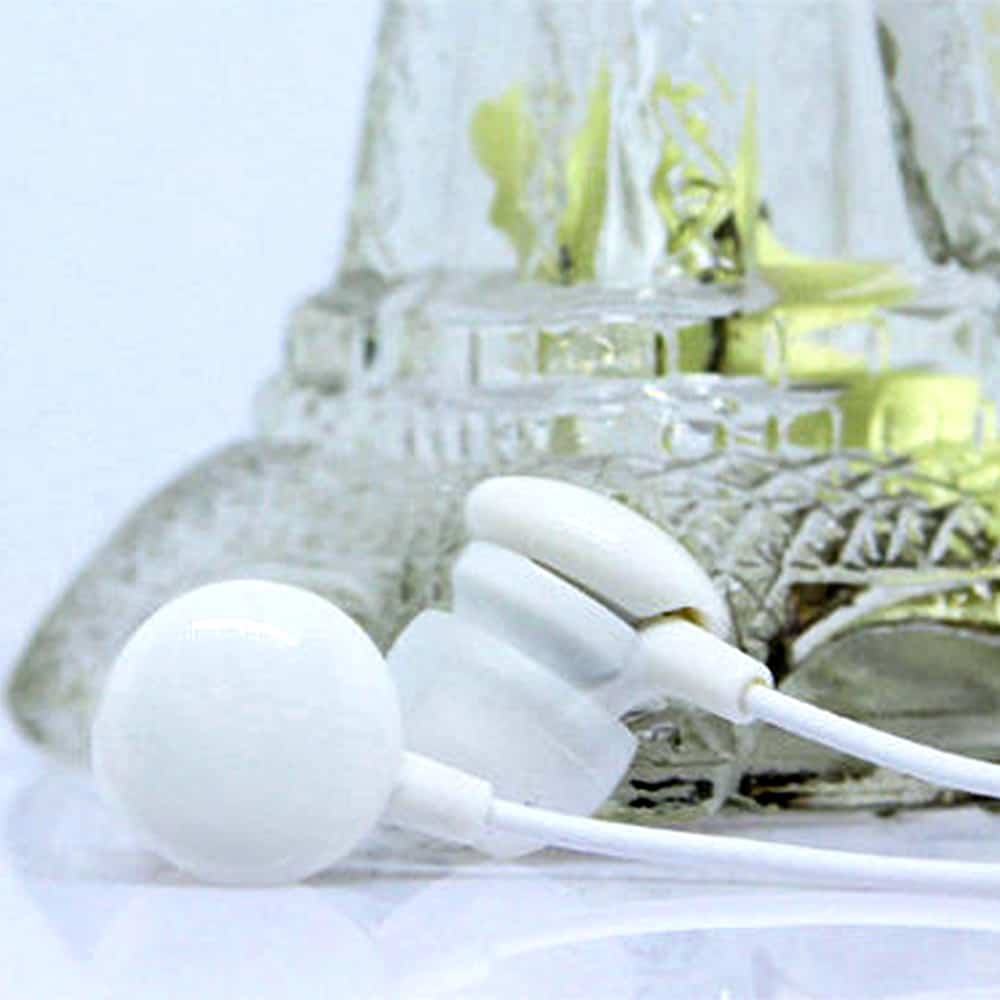 Cute-chocolate-earphone White Wired Earbuds