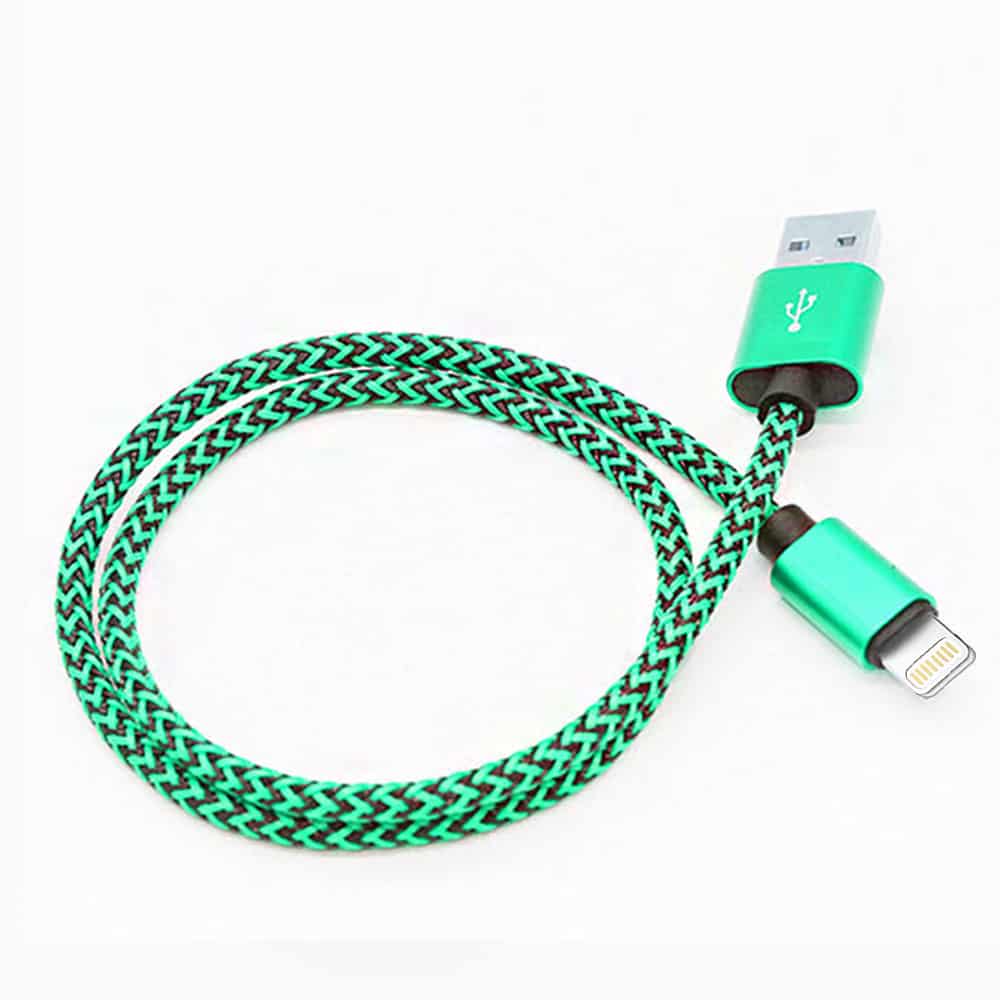 Green Braided bulk Lighting cable bulk
