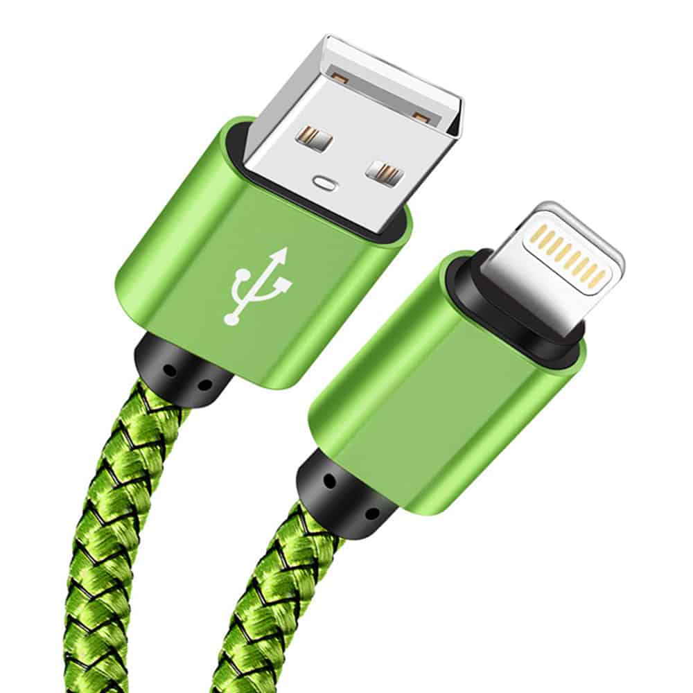 Green color bulk iphone cables
