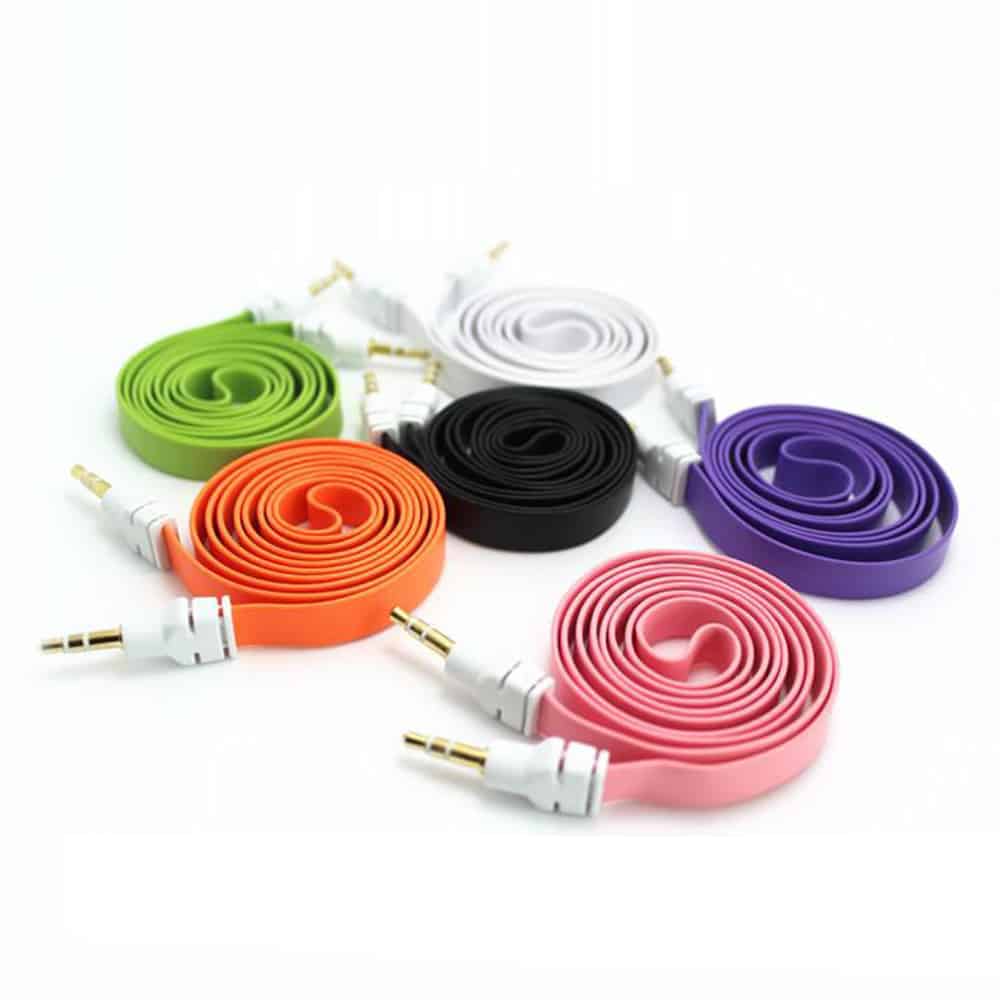Multi-Color Flat Aux Cables