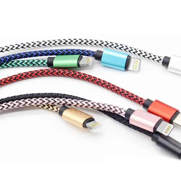 Multi color fast charging bulk Braided bulk Lighting cable