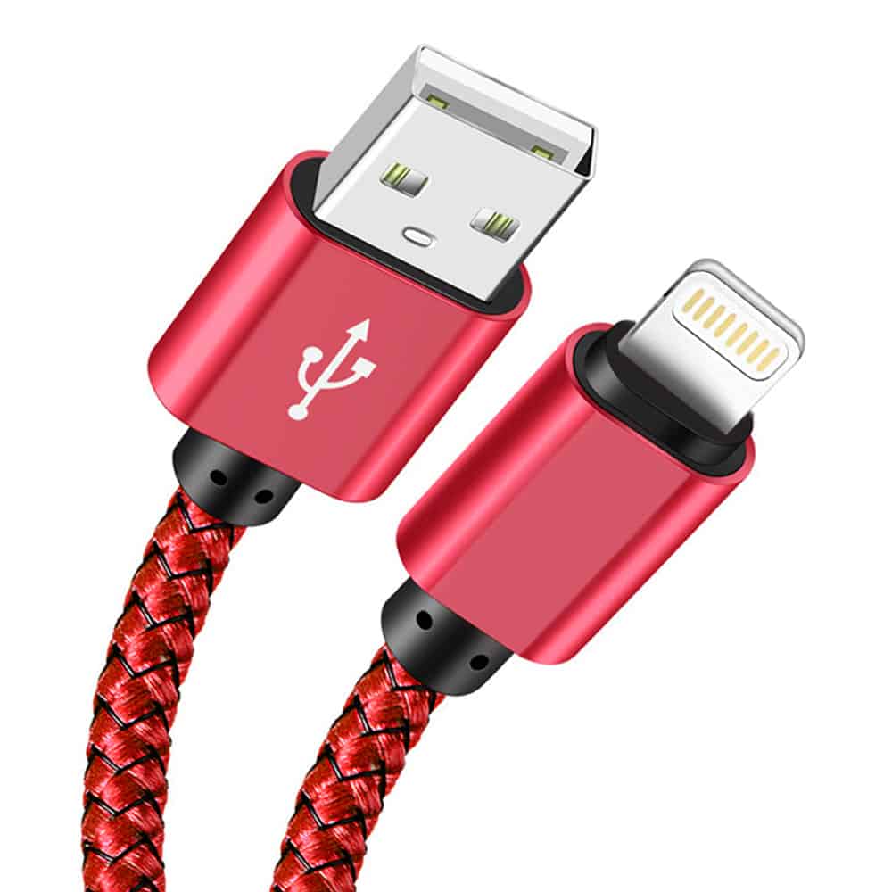 Red color bulk iphone cables