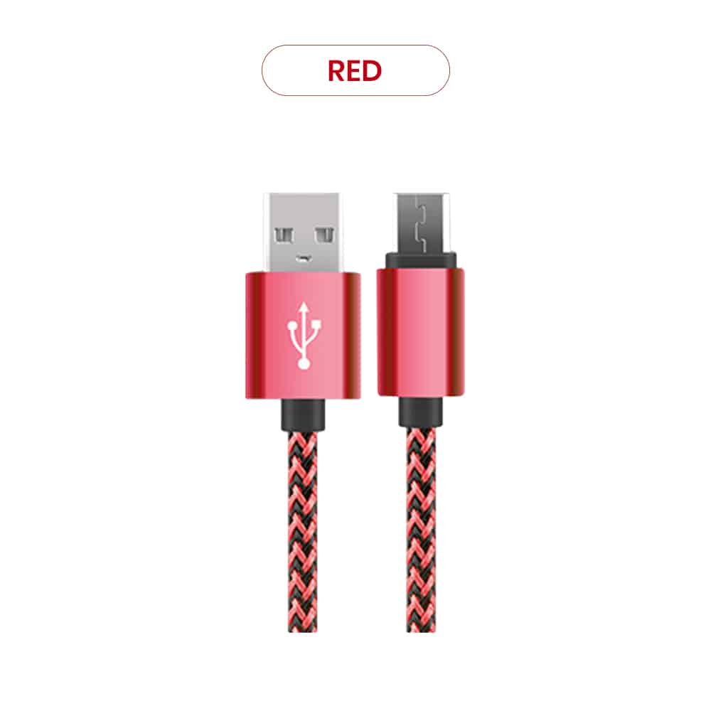 Red color bulk micro usb cable