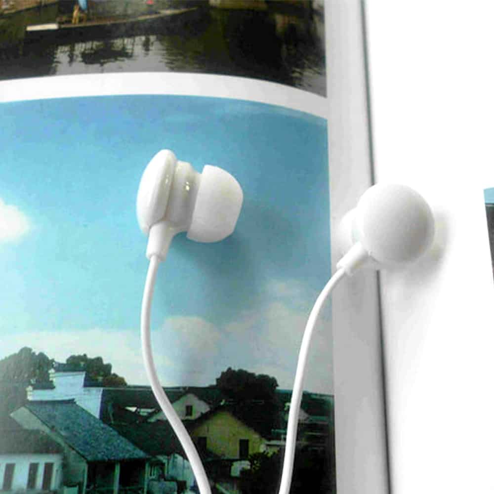 White Wired Earphones Cute Candy Earphones