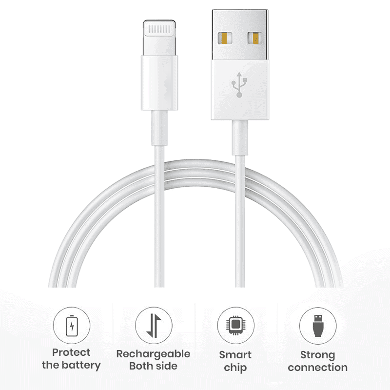 bulk White Iphone charging cable in wholesale