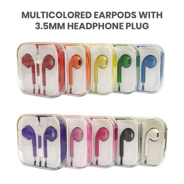 multi colored EarPods with 3.5mm Headphone Plug