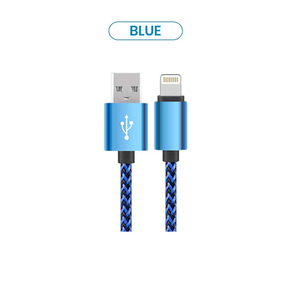 nylon braided blue bulk lighting cables wholesale