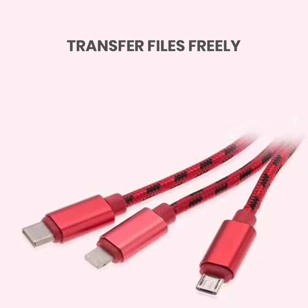 red 3 in 1 bulk usb cables