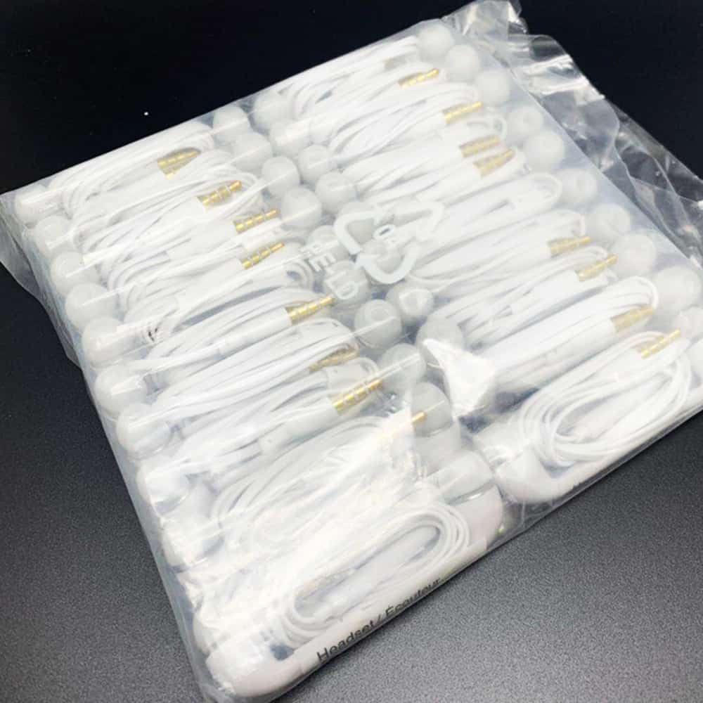 white loose packing cheap earbuds in bulk
