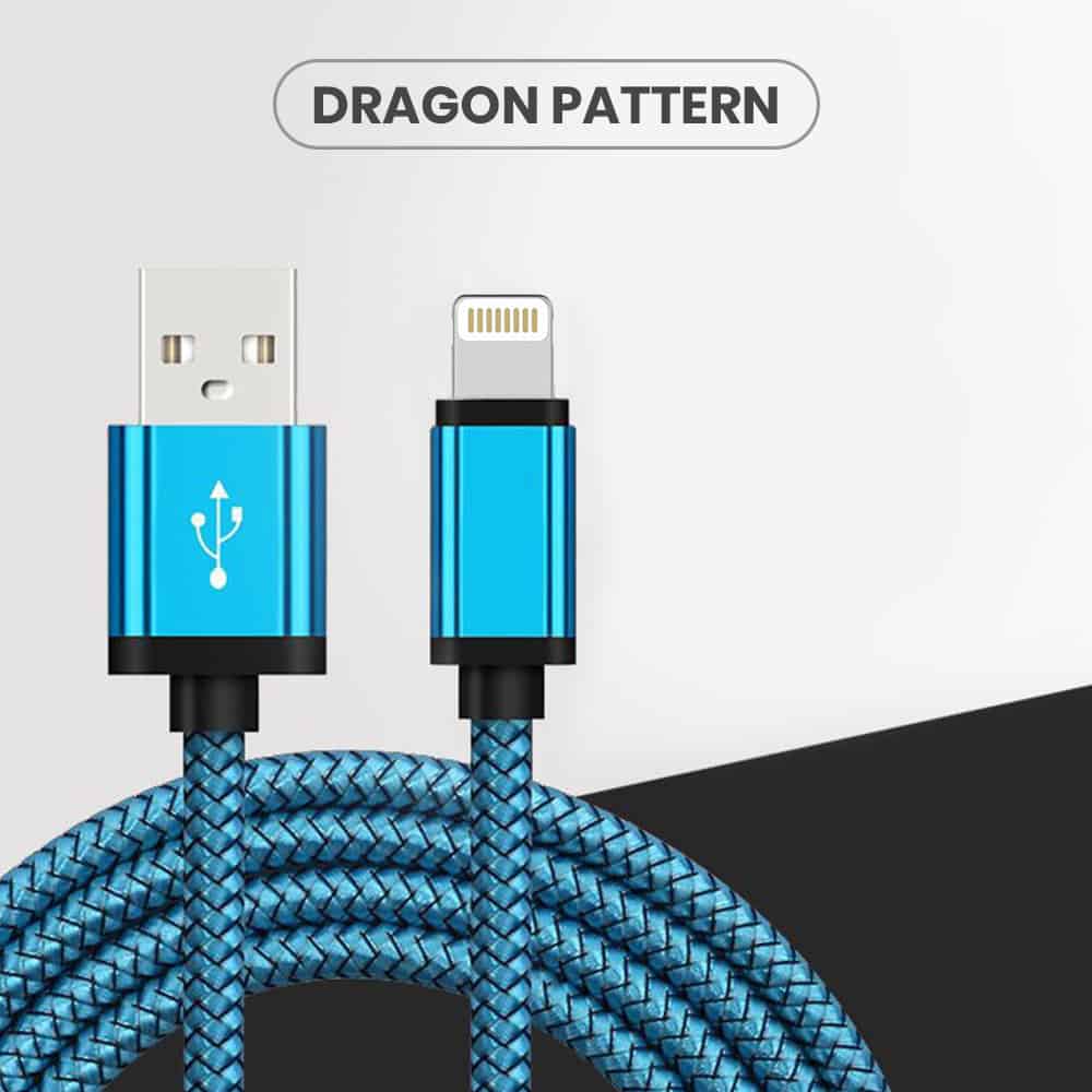 wholesale lightning cable with dragon pattern