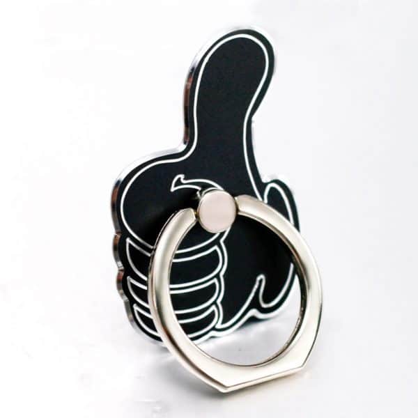 Aluminum Alloy Black Thumbs up Ring holder in wholesale_