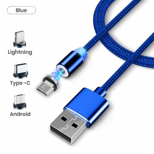 Blue color bulk usb cables with magnetic head