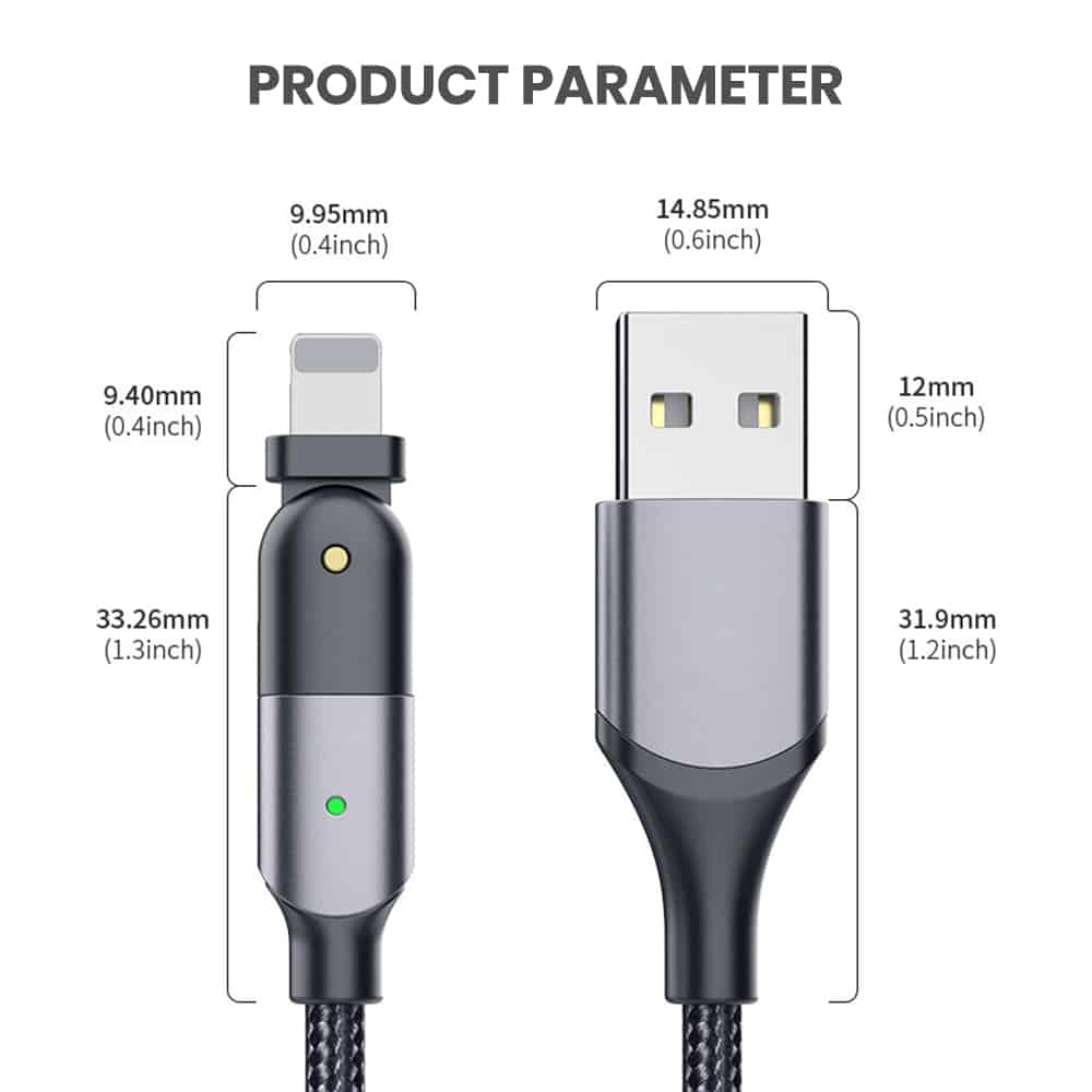 Lightning cables bulk product parameters