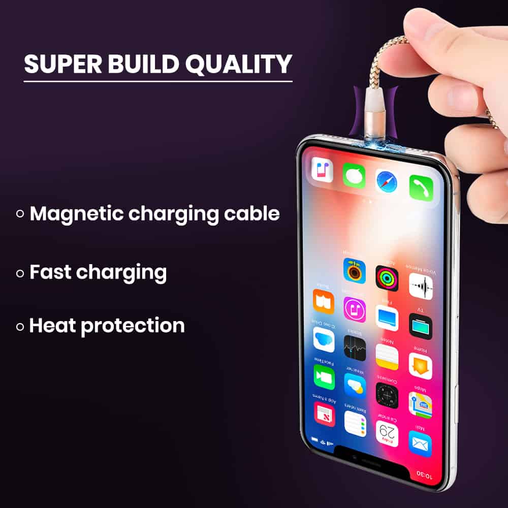 Magnetic head bulk lightning cable with super build
