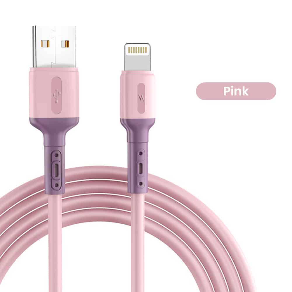 Pink color bulk lightning cable