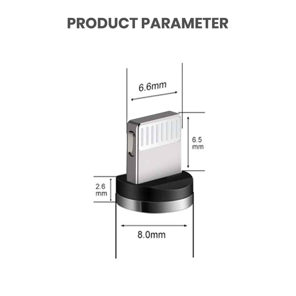 Product parameters for bulk lightning cable with magnetic head