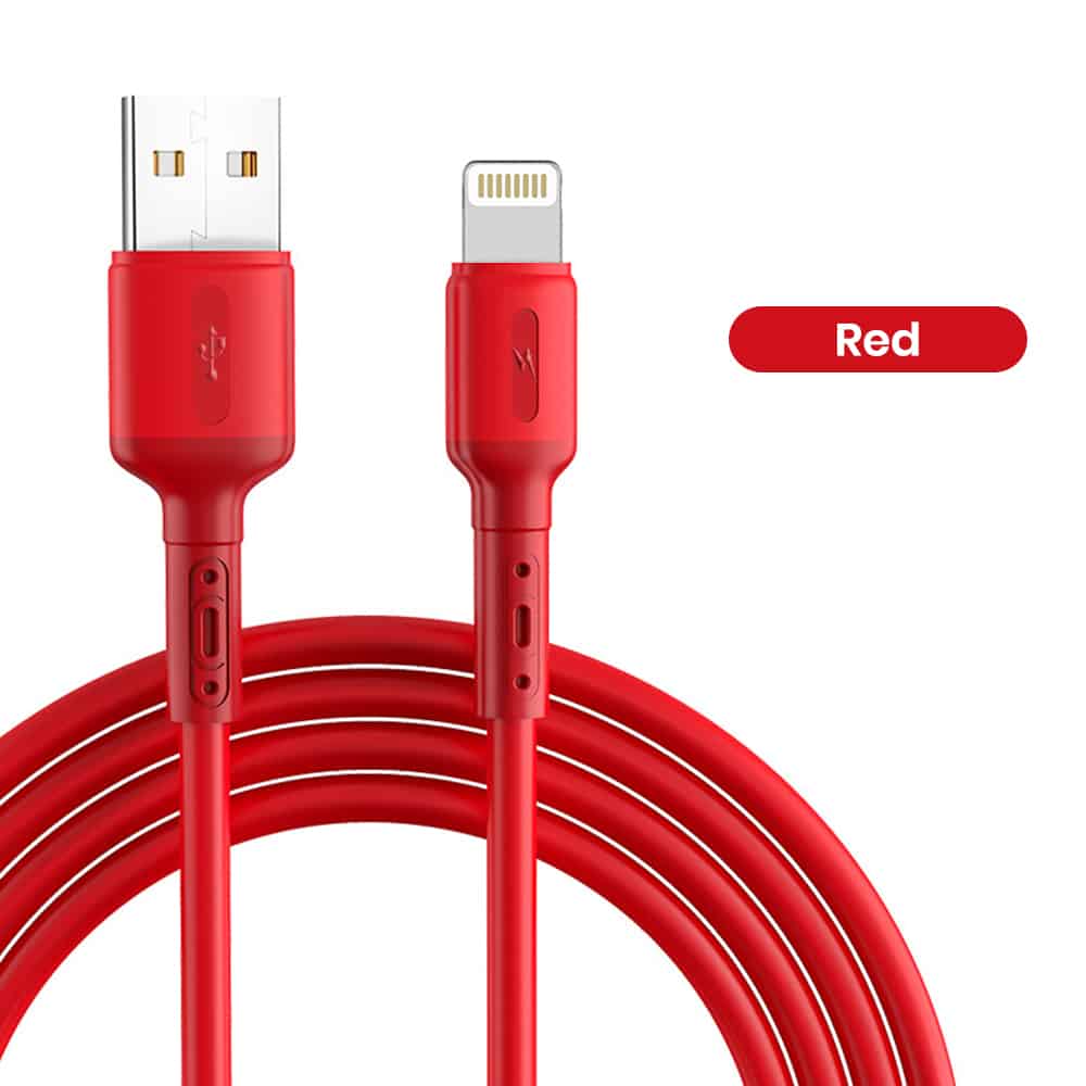 Red color iphone cable bulk
