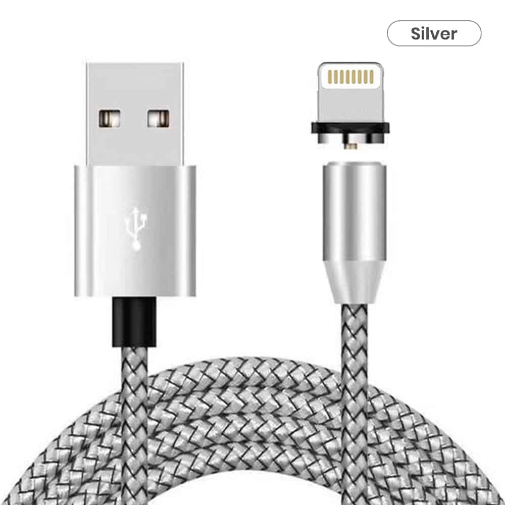 Silver color magnetic head iphone cable bulk