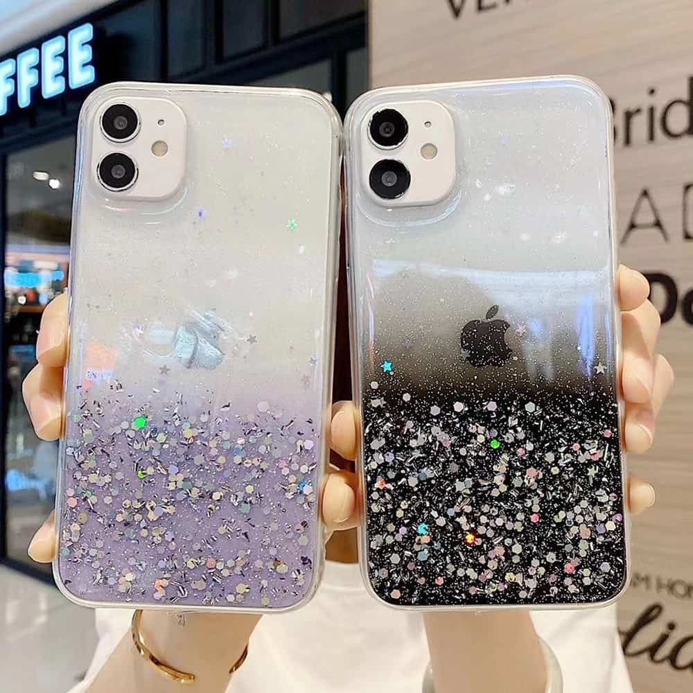 Glittering phone case in bulk in different colors