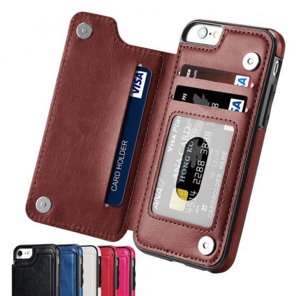 Leather bulk clear phone cases with card holder