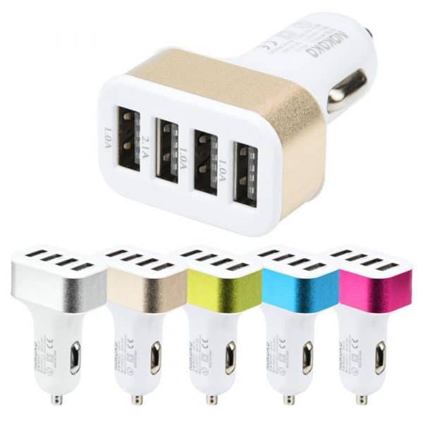 multi colored USB car charger blocks in wholesale