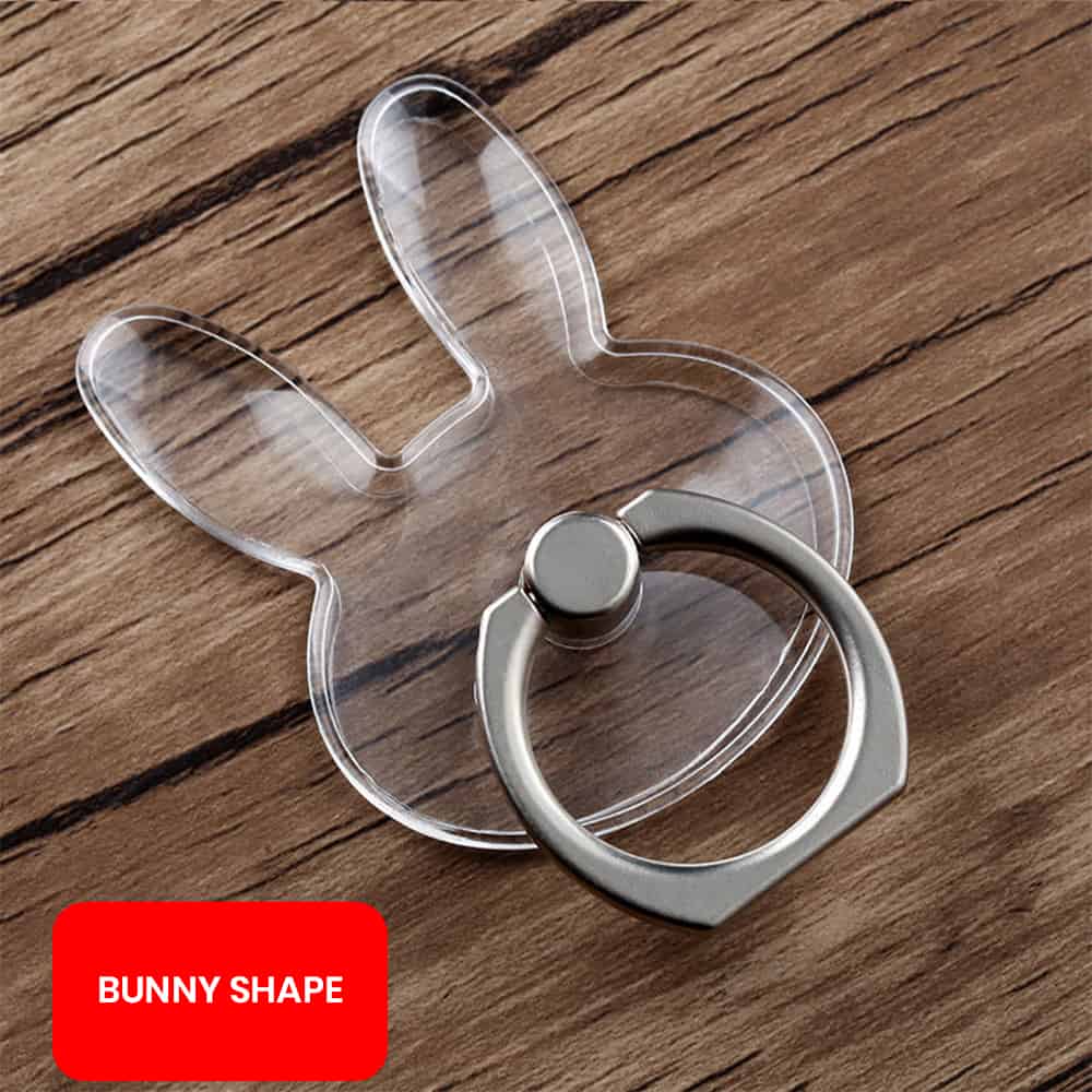 Bunny ring holder in bulk with transparent design