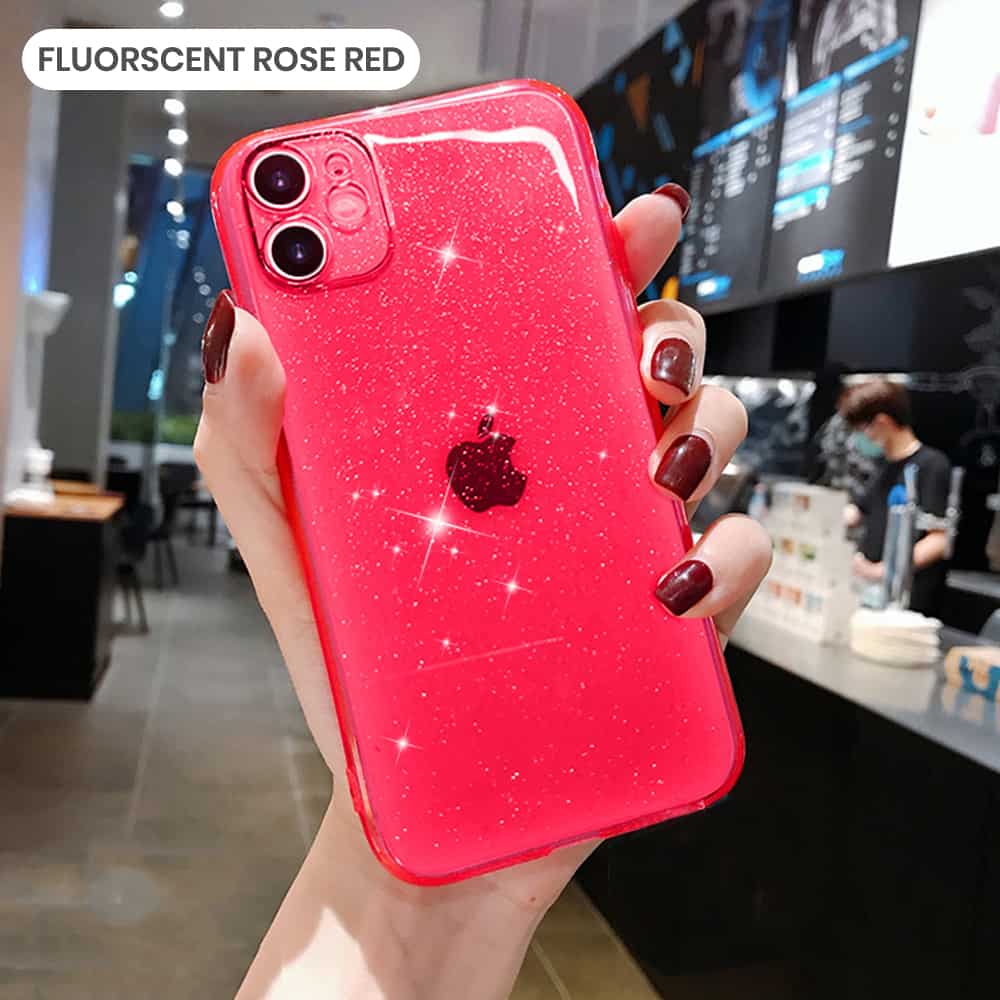 Fluorescent Rose red color wholesale phone case in bulk